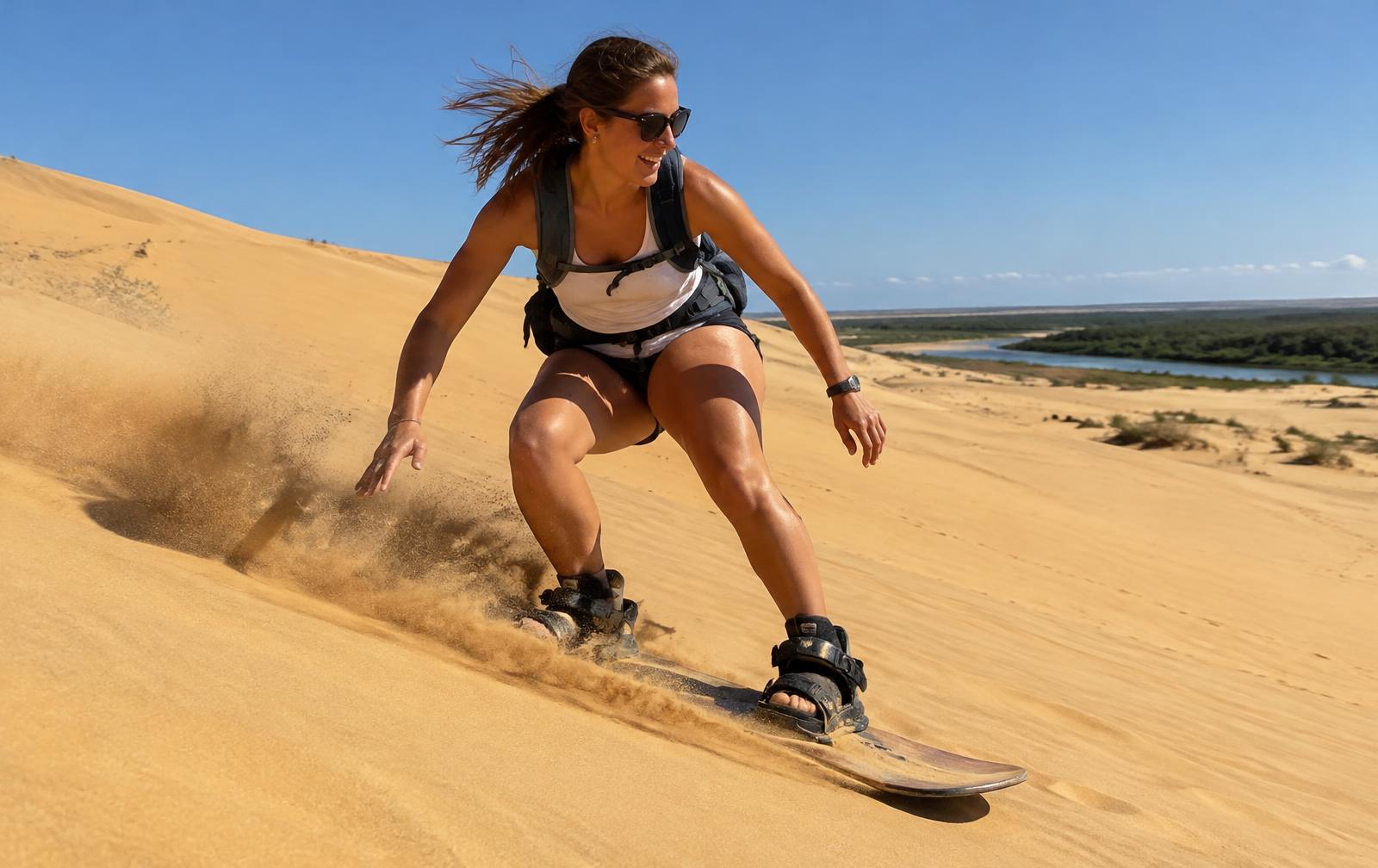 Sandboarding the dunes